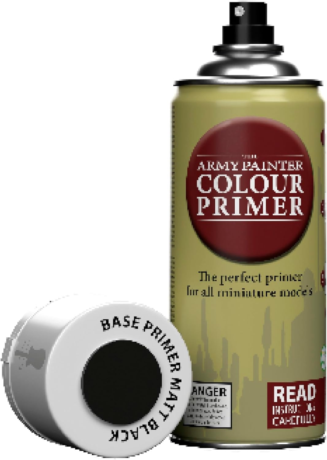 The Army Painter Base Primer Matt Black, 400 mL Acrylic Spray Primer, Spray Paint Basecoat for Miniature Priming, Tabletop Roleplaying, Boardgames, and Wargames Miniature Modelling