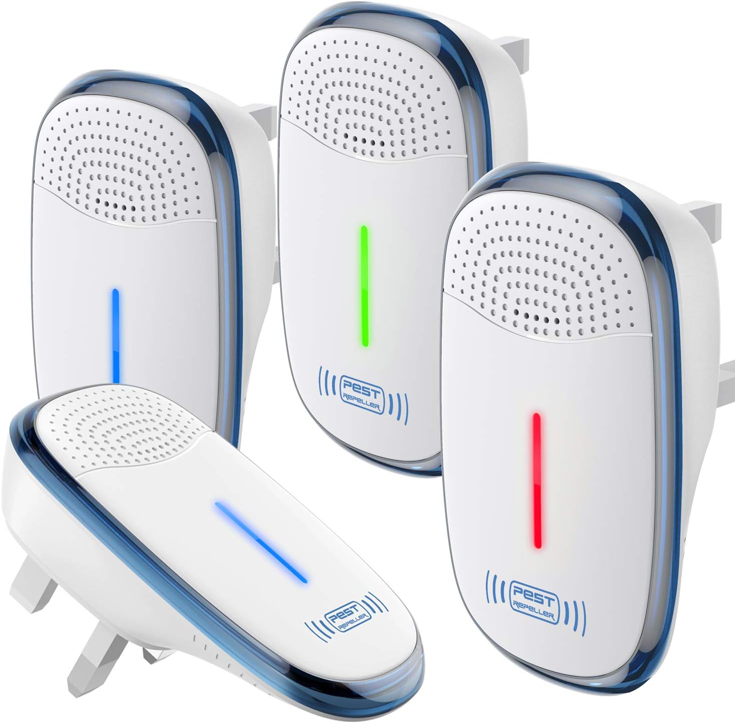 Ultrasonic Pest Repeller, 4 Packs, 2025 Upgraded Electronic Indoor Plug in for Insects, Mice,Ant, Mosquito, Spider, Rodent, Roach, Mosquito Repellent for Children and Pets' Safe [White]