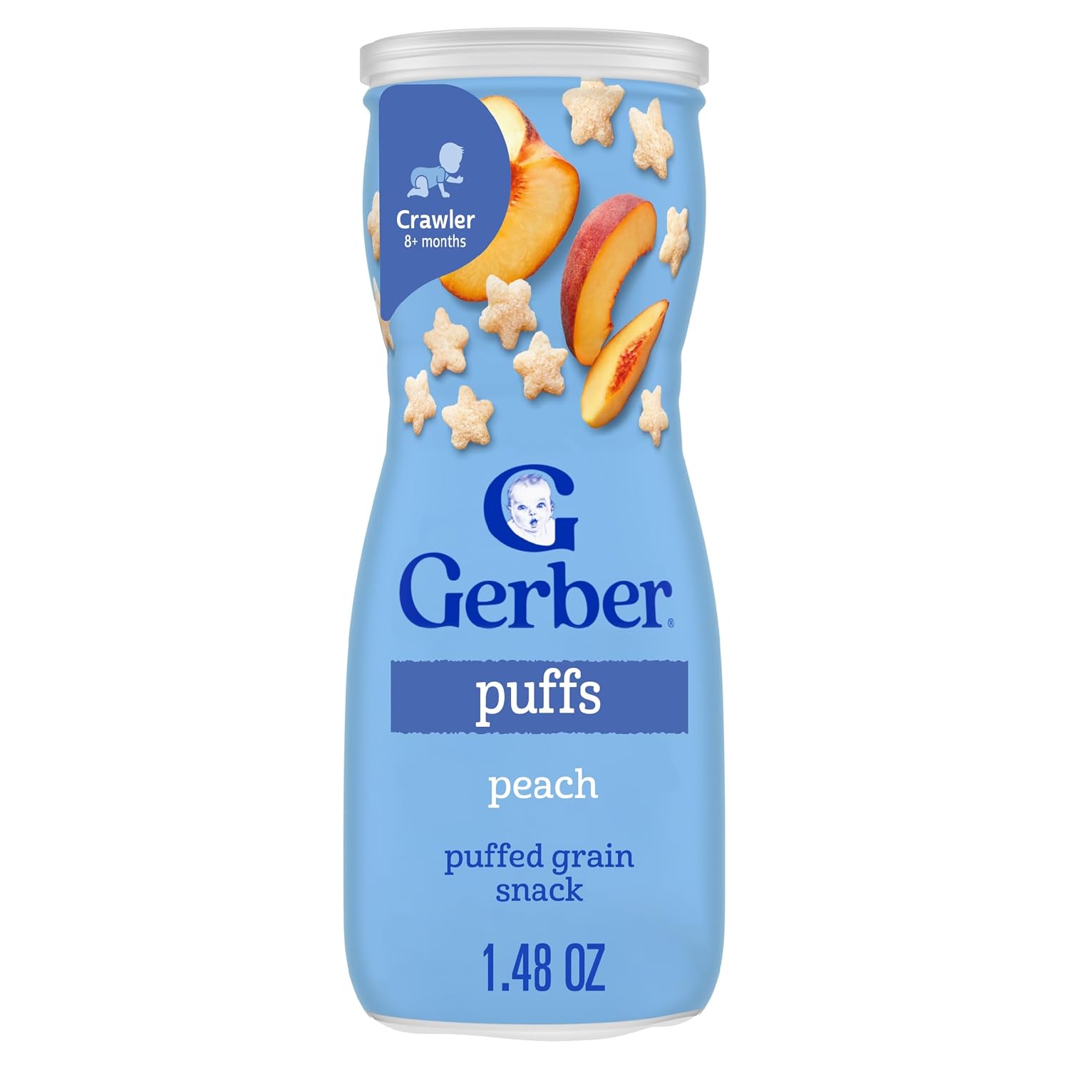 Gerber Stage 3 Peach Puffs, 1.48 Oz, 6 Pack