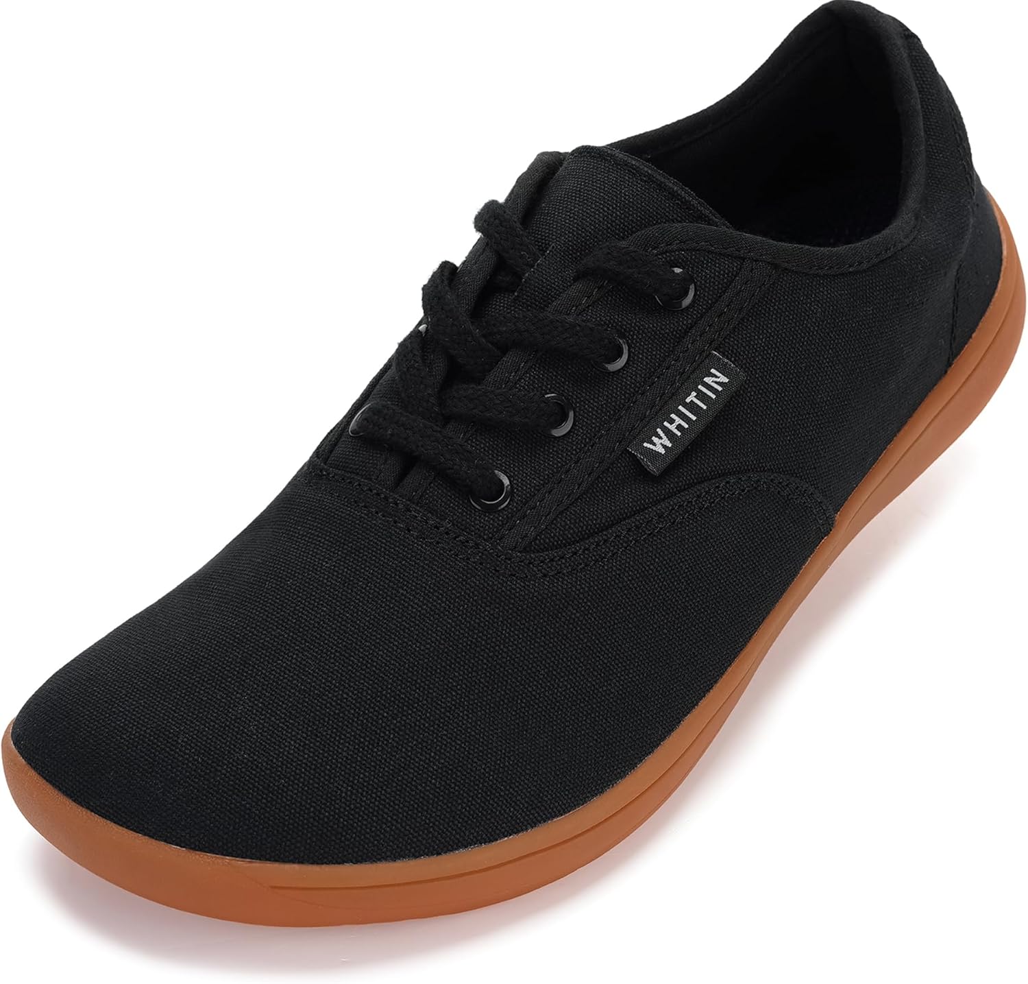 WHITIN Men's Wide Canvas Barefoot Sneakers | Zero Drop Sole | Minimalist Footwear
