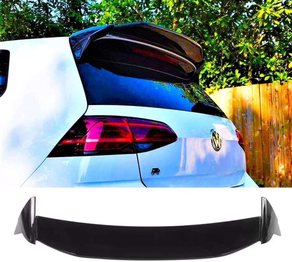 Auto Perfectionists UK Rear Boot Spoiler Compatible With VW Golf MK7 MK7.5 R GTD GTI 2013-2020 Aspec Style ABS Gloss Black