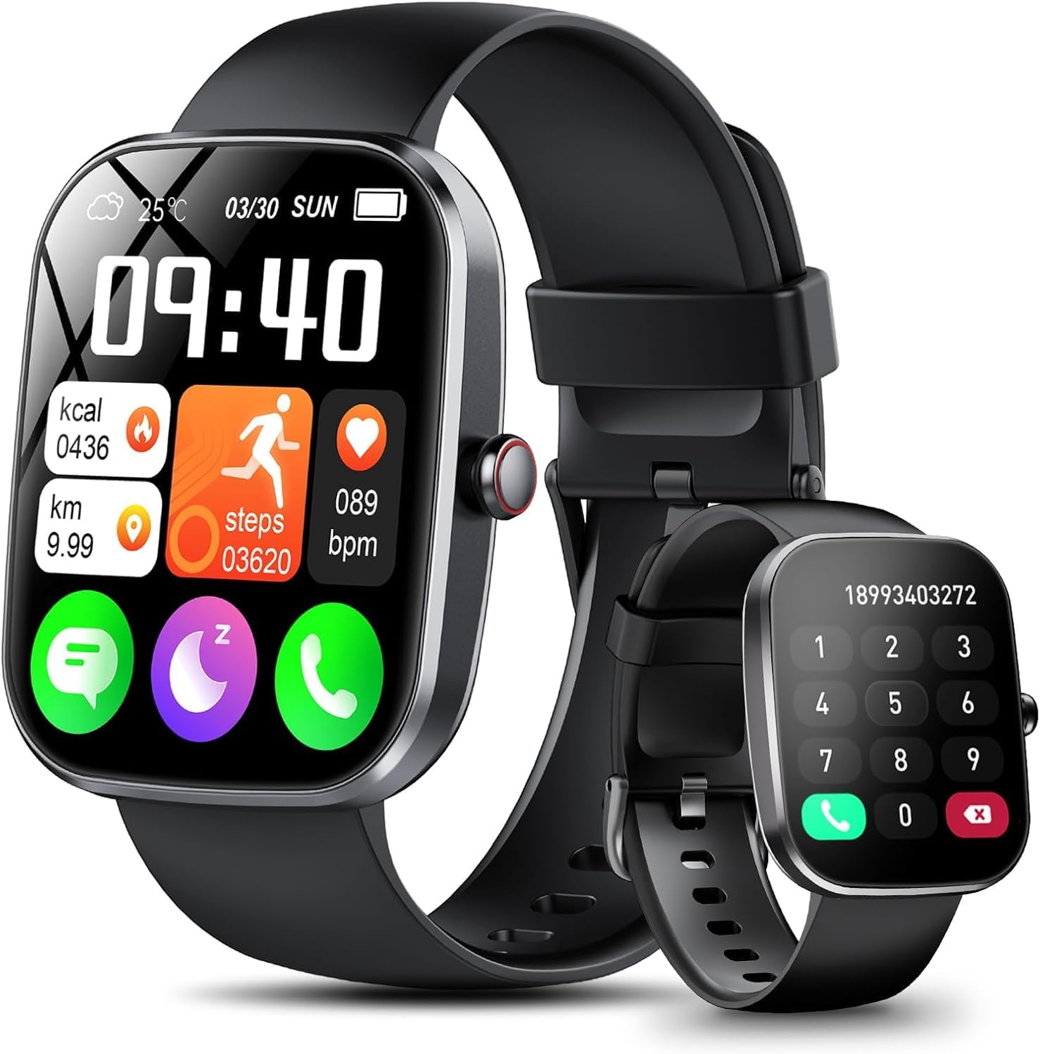 Smart Watch for Men Women, 1.91" Smartwatch with Answer/Make Calls, HD Touch Screen Fitness Watch with SpO2 Heart, Rate Sleep Monitor, 120+ Sports, IP68 Waterproof Step Counter Watch for Android iOS