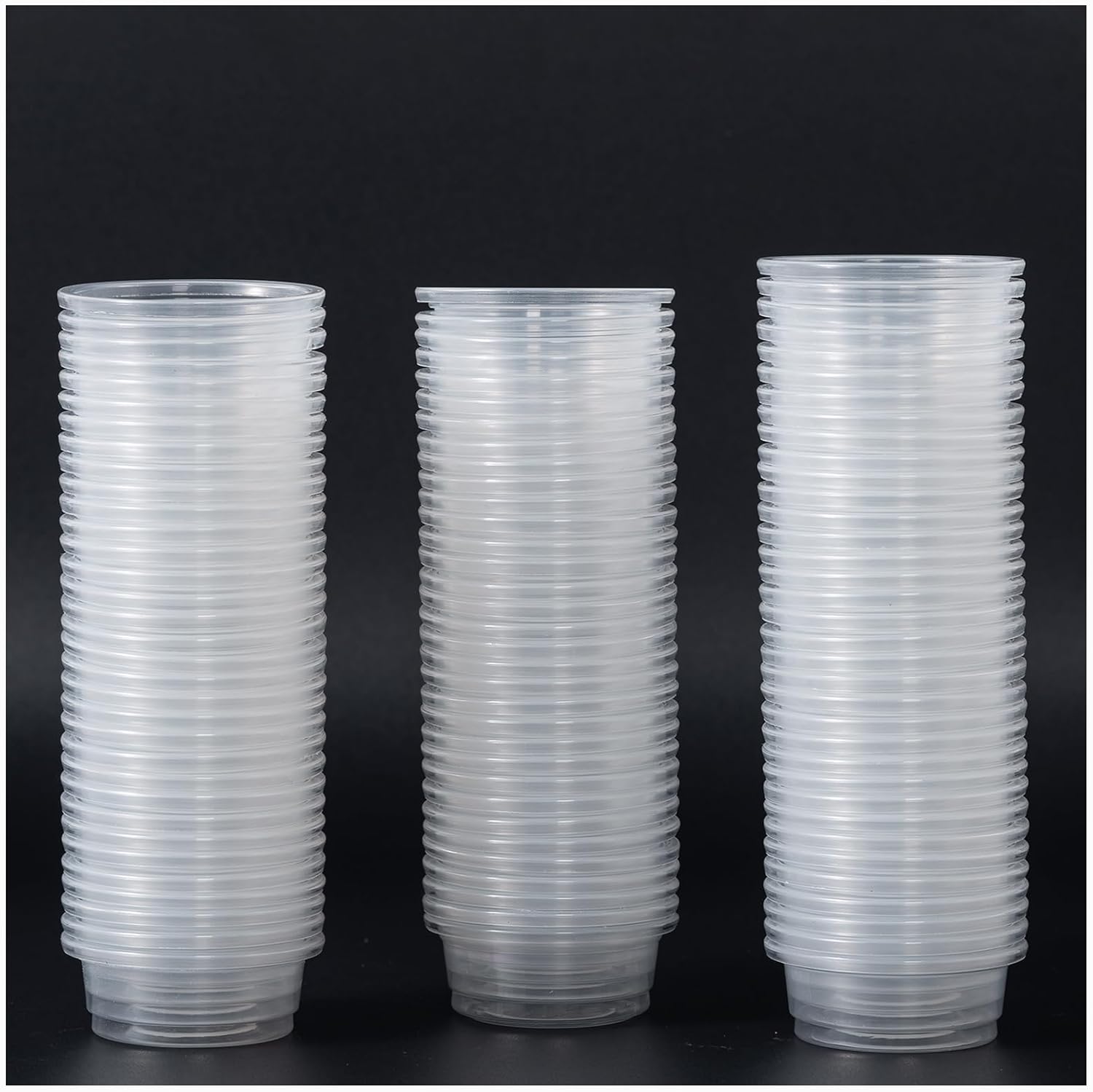 SLSON 100 Pcs Gecko Food and Water 0.5oz Plastic Transparent Feeder Cups for Reptile Feeding Bowls for Crested Gecko Lizard Bearded Dragon, Small Pet Ledge Accessories