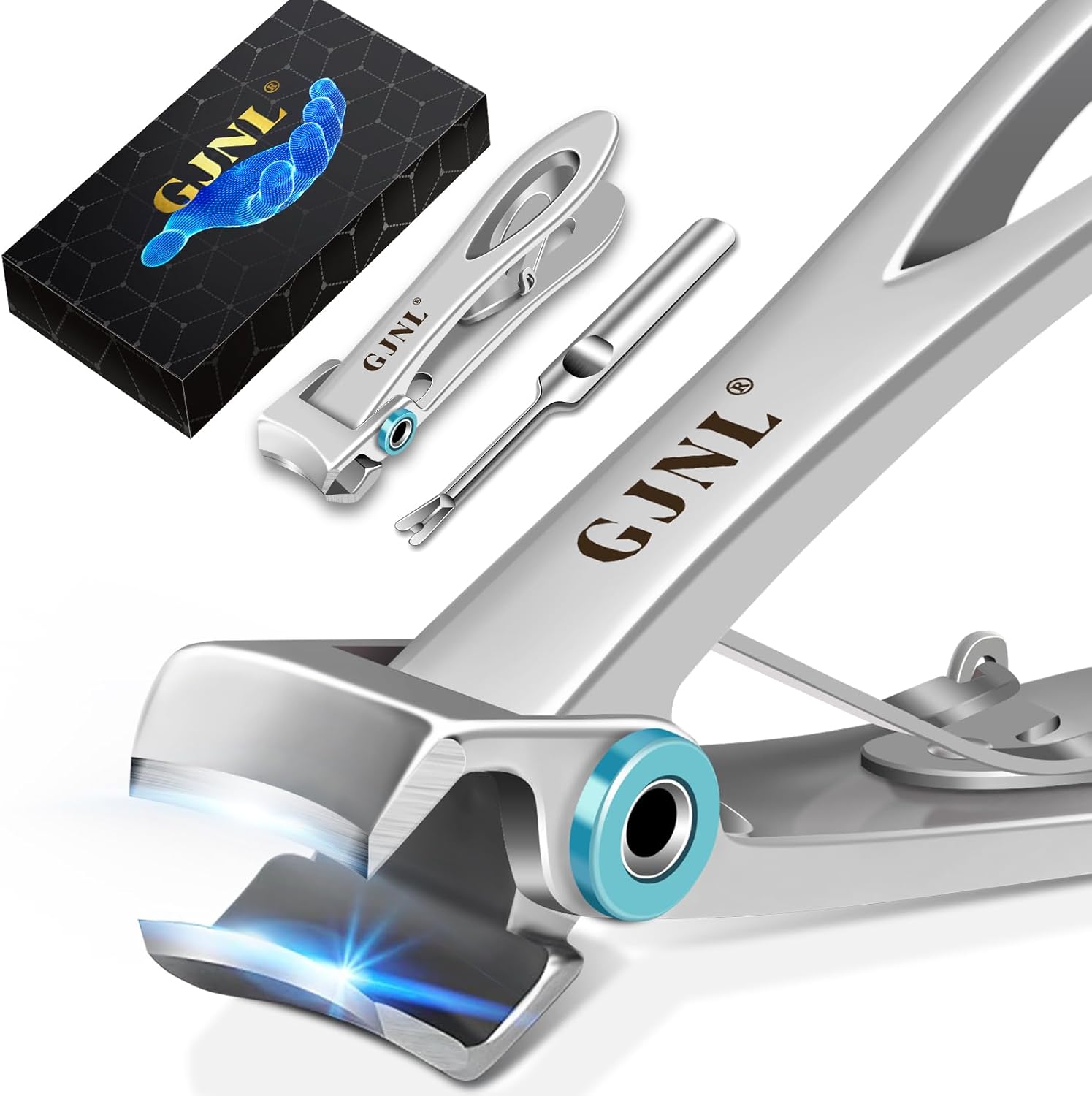 Nail Clippers for Thick Nails - Gifts for Men Dad,16mm Ultra Wide Jaw Opening Extra Large Toenail Clippers for Seniors