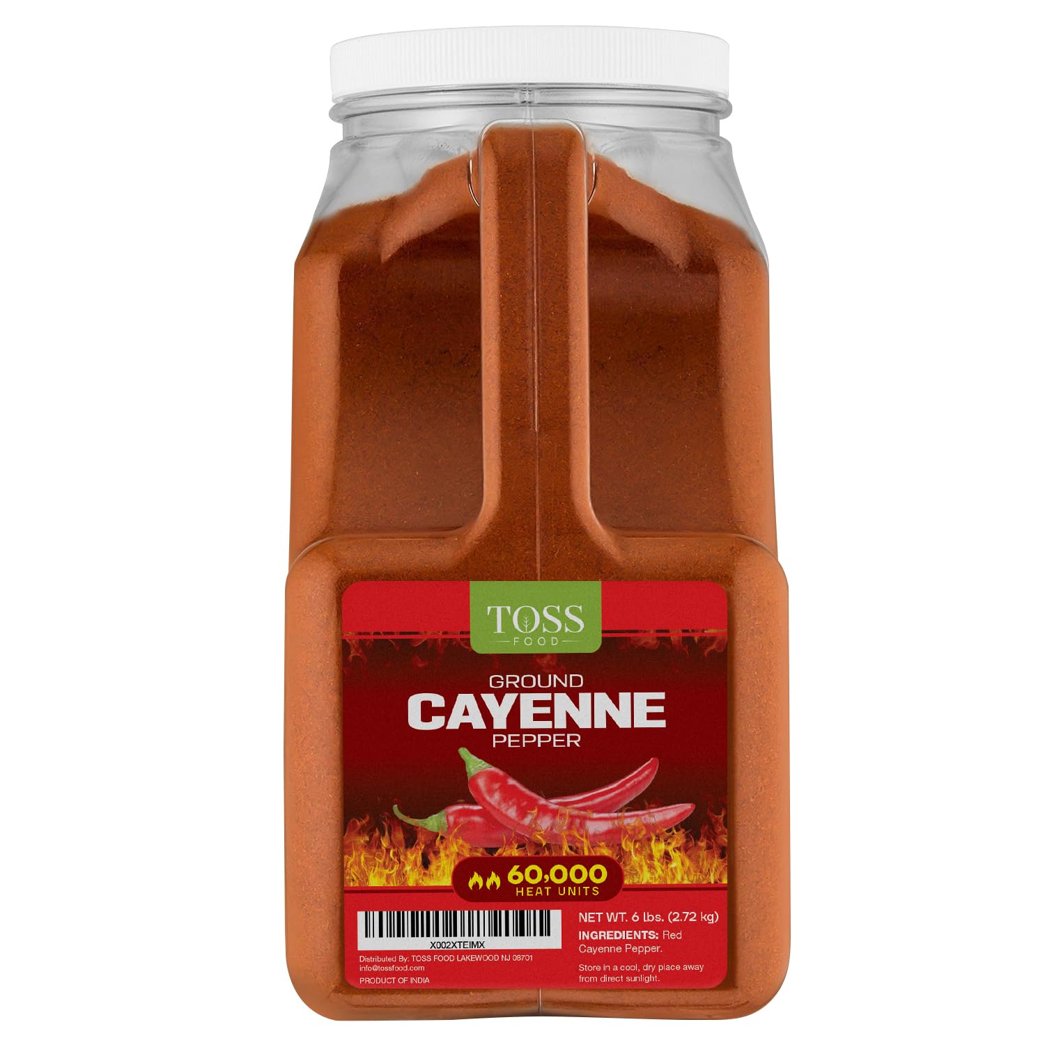 Extra Hot Cayenne Pepper Powder Bulk 60,000 Heat Units 6 LB, Ground Cayenne Powder Hot Pepper Powder - Red Pepper Powder Spice for Home and Commercial Cooking