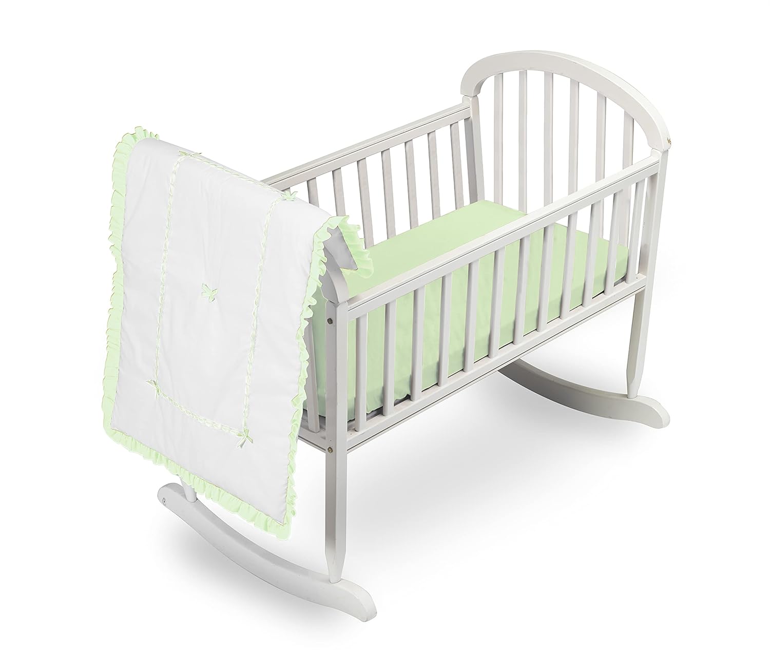 Baby Doll Bedding Unique Cradle Bedding Set, Mint (1230crnew-mint)