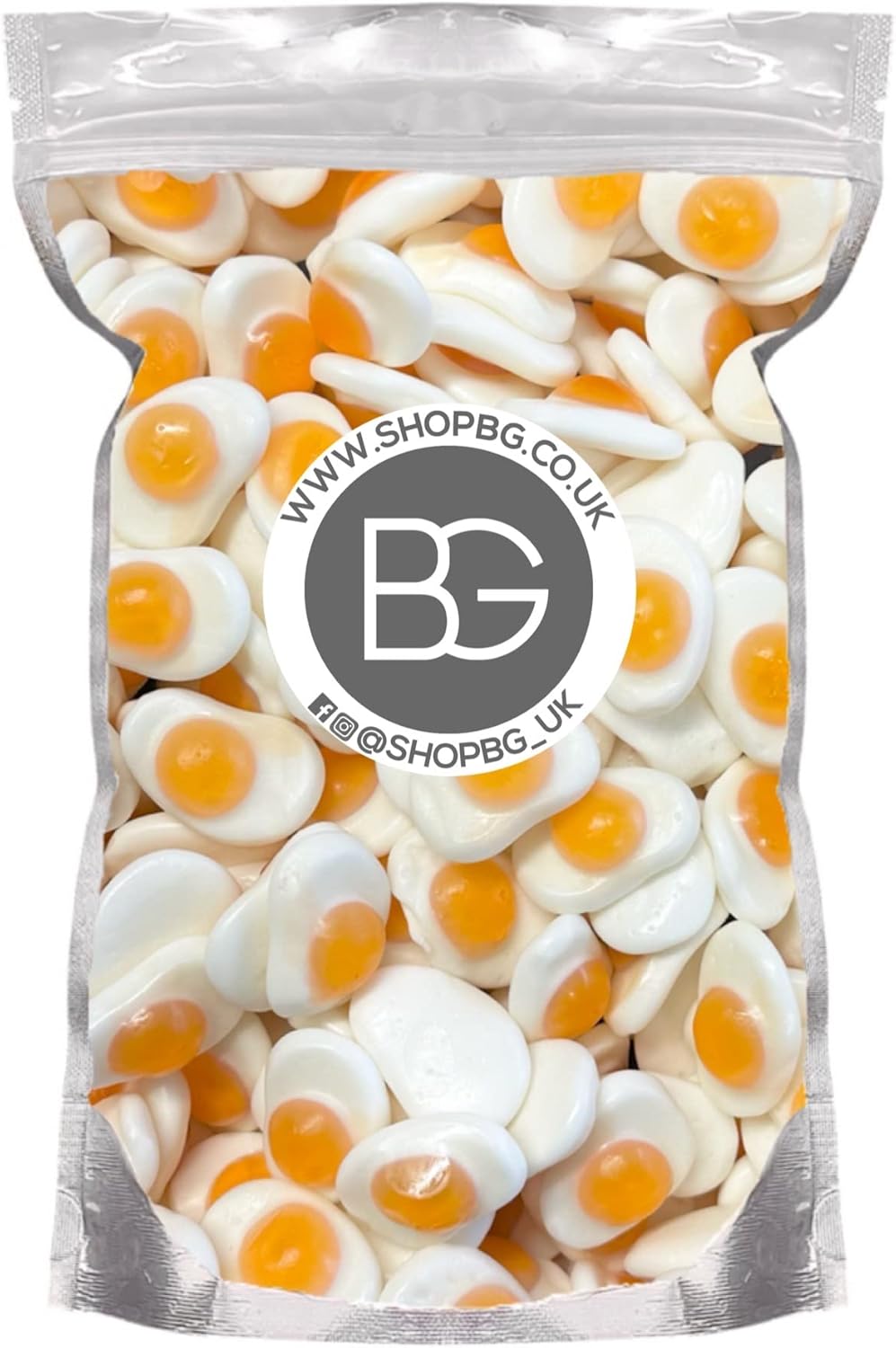 BG Quality Pick & Mix Sweets - Choose Your Own Favourites Single Sweet Pouch 800g (Jelly Fried Eggs)