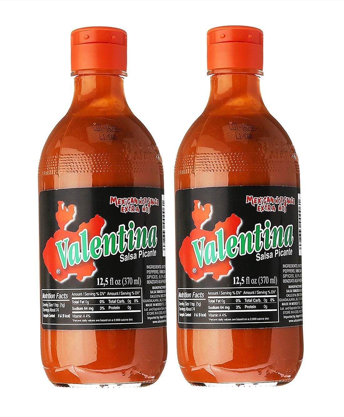 Valentina Salsa Picante Mexican Hot Sauce Extra Hot (2 Pack, Total of 25fl.oz)