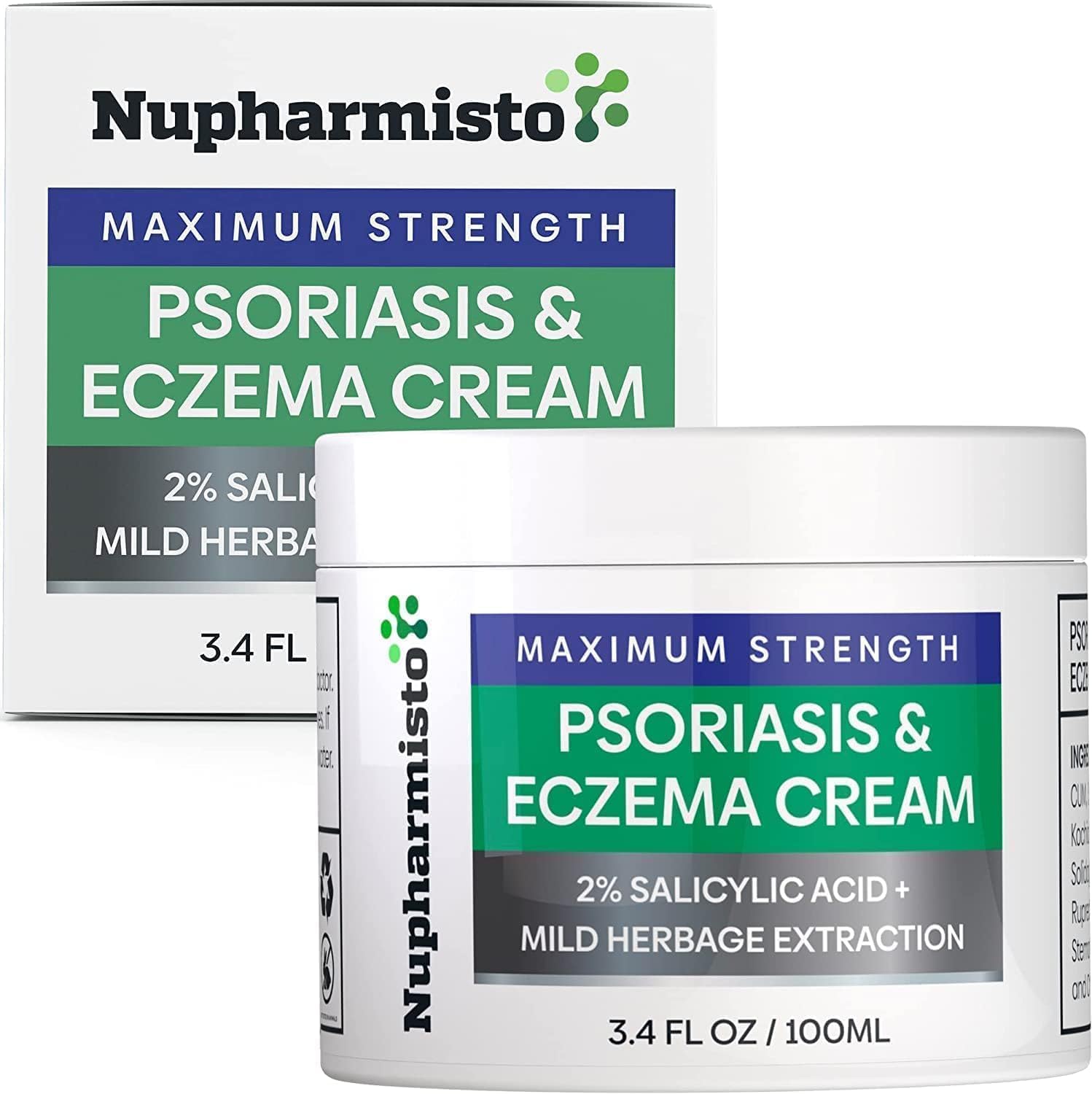 Eczema Relief Cream Skin Treatment: Natural Therapy Cream for Adults Kids Toddlers - Intensive Moisture Soothes Dry Itchy for Face Hand and Body with Travel Size 3.4 oz