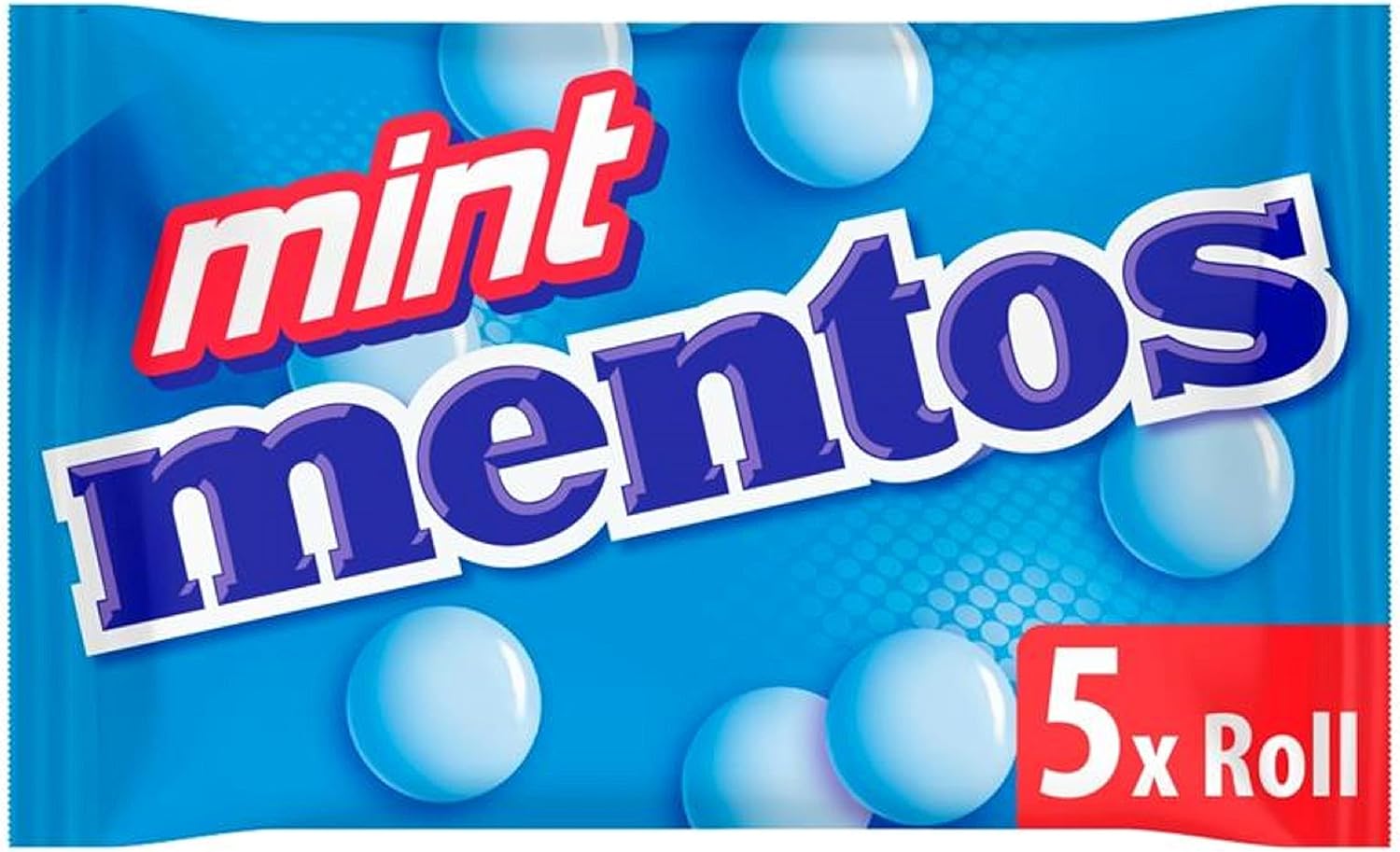 Mentos Soft Mints, Chewy, Minty Party Sweets With Natural Mint Flavours, Suitable for Vegetarians - 5 Rolls