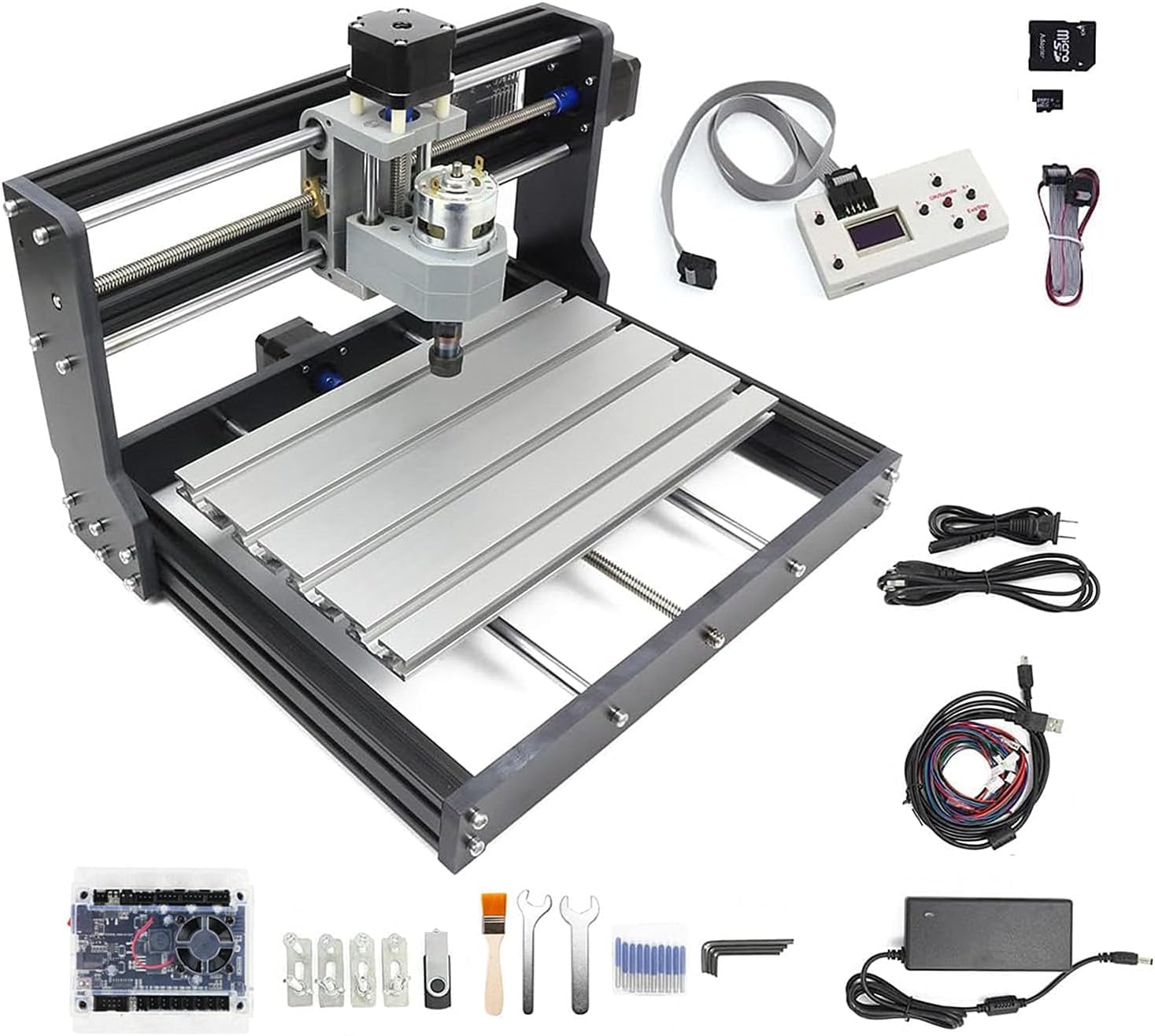 CNCTOPBAOS Upgrade CNC 3018-PRO 3 Axis DIY Mini CNC Router Kit with GRBL Remote Control Offline Controller PVC PCB Acrylic Plastic Wood Cutting Engraving Carving Milling Machine