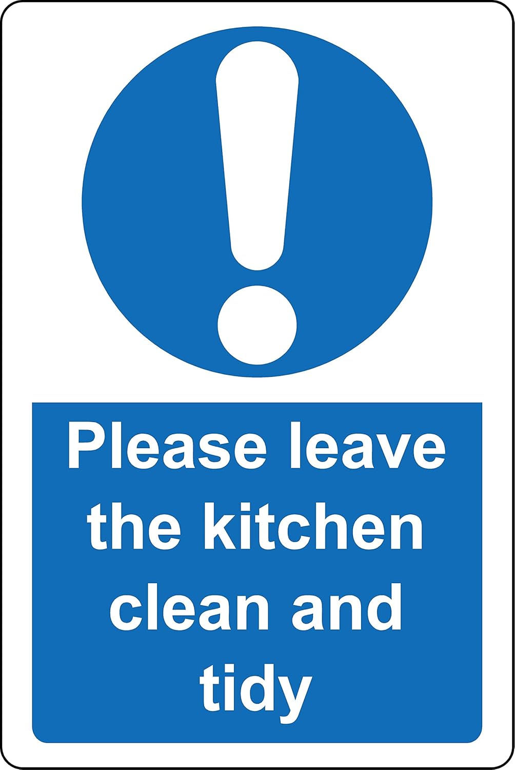 KPCM Display ltd Plastic Blue Minimalist Kitchen Wall Sign (200mm x 150mm)