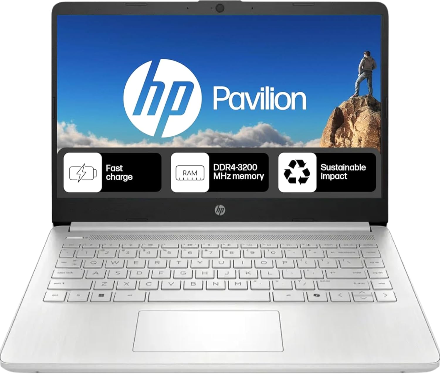 Hp 2025 Everyday Laptop | Free Office 365 | Intel Quad-Core Processor | 11.5 HRs Battery | 1TB Cloud Storage with 64GB SSD and 64GB External, 8GB RAM | Copilot AI Windows 11 w/o Mouse