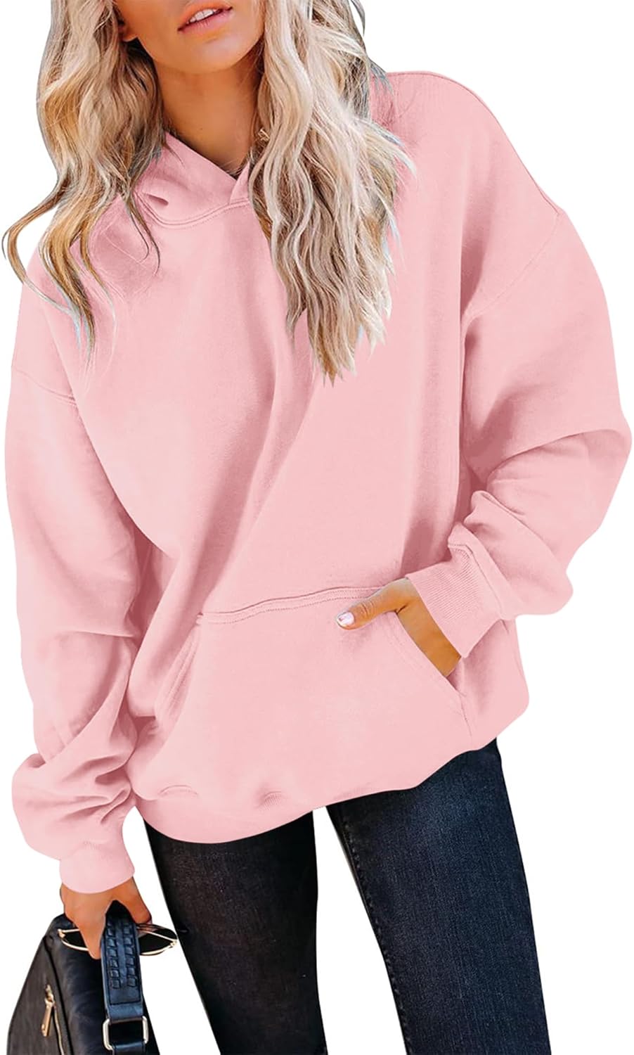 TICTICMIMI Women's Hoodies Sweatshirts Cute Long Sleeve Tops Loose Fleece Pullover Shirts with Pocket