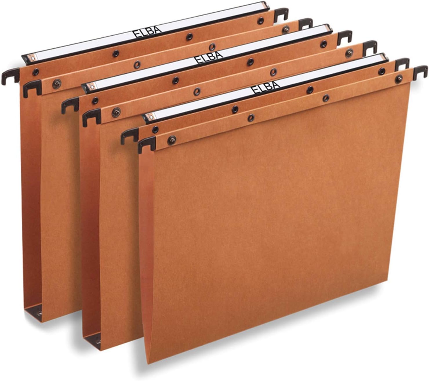 Elba AZO Ultimate A4 Manilla Suspension Files, V-Base, 240 gsm - Orange (Pack of 25)