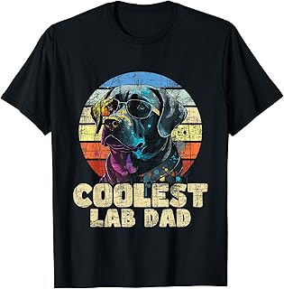 Coolest Lab Dad - Father's Day Labrador Pup Dog Owner T-Shirt