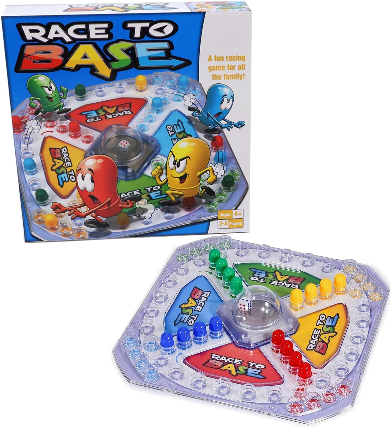 Navoys Race To Base - Fun Family Game for Kids and Adults, Race Back To Your Base Before You're Caught, Classic Board Games for 6, 7, 8+ Year Old Children