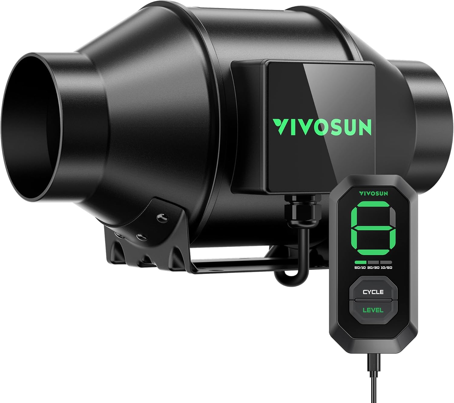 VIVOSUN AeroZesh G4 Inline Duct Fan 100 mm Extractor Fan 331 m³/h with E12 Speed Controller and Fully Programmable PWM-Controlled EC Fan for Grow Tent Ventilation