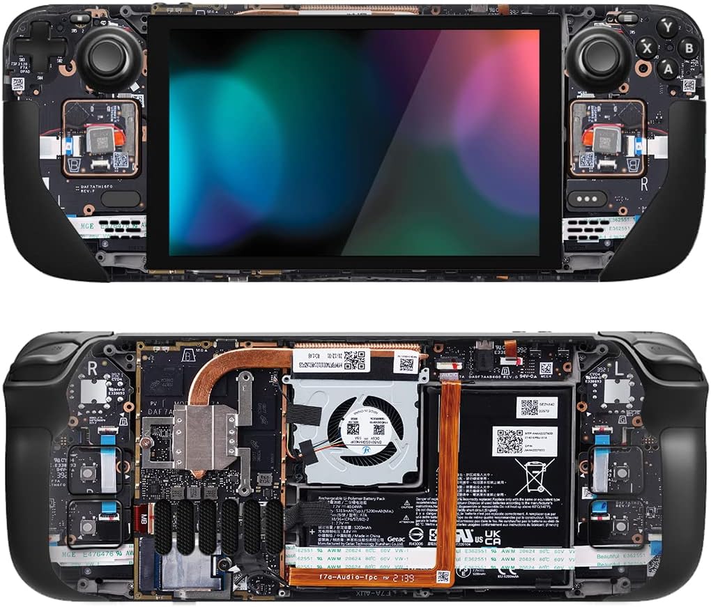 playvital Full Set Protective Skin Decal for Steam Deck LCD, Custom Stickers Vinyl Cover for Steam Deck OLED - Tear Down