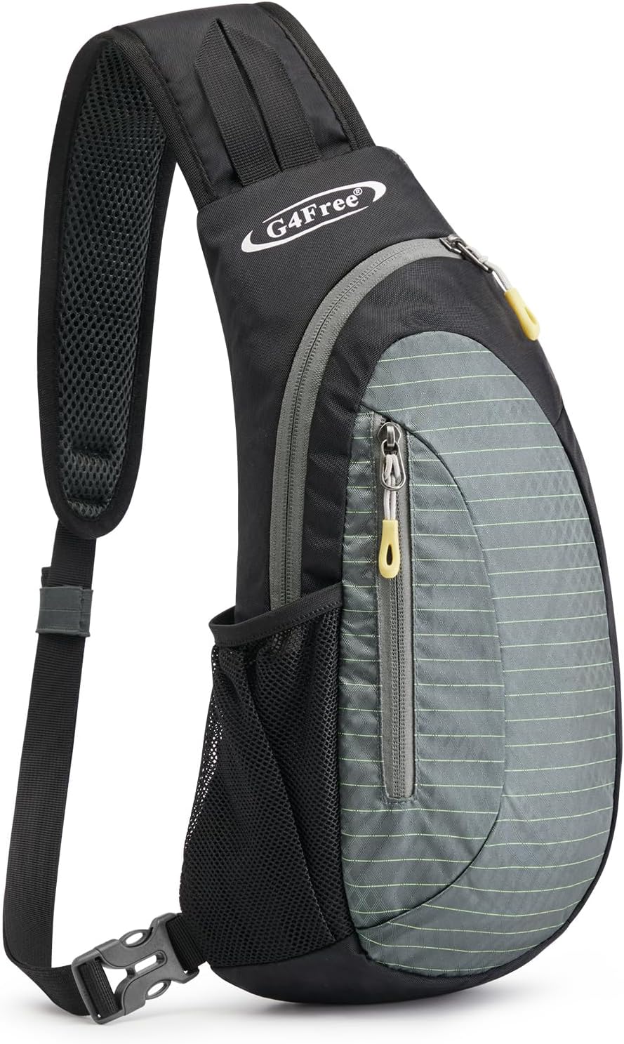G4Free Sling Bags Men and Women Shoulder Backpack Small Crossbody Chest Sling Backpack (Black-grey)