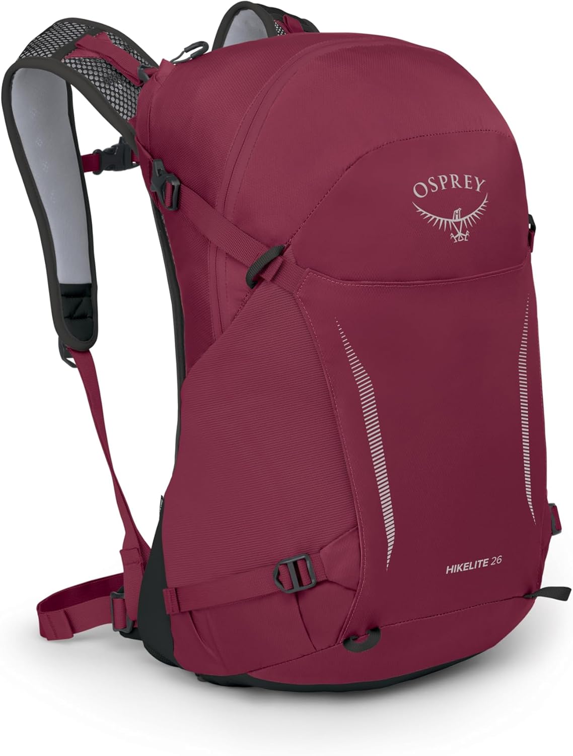 Osprey Hikelite 26L Unisex Hiking Backpack, Chameleon/Black – Lightweight Daypack with Breathable Backpanel and Raincover – Ideal for Day Hikes, Travel, and Everyday Use in Any Weather