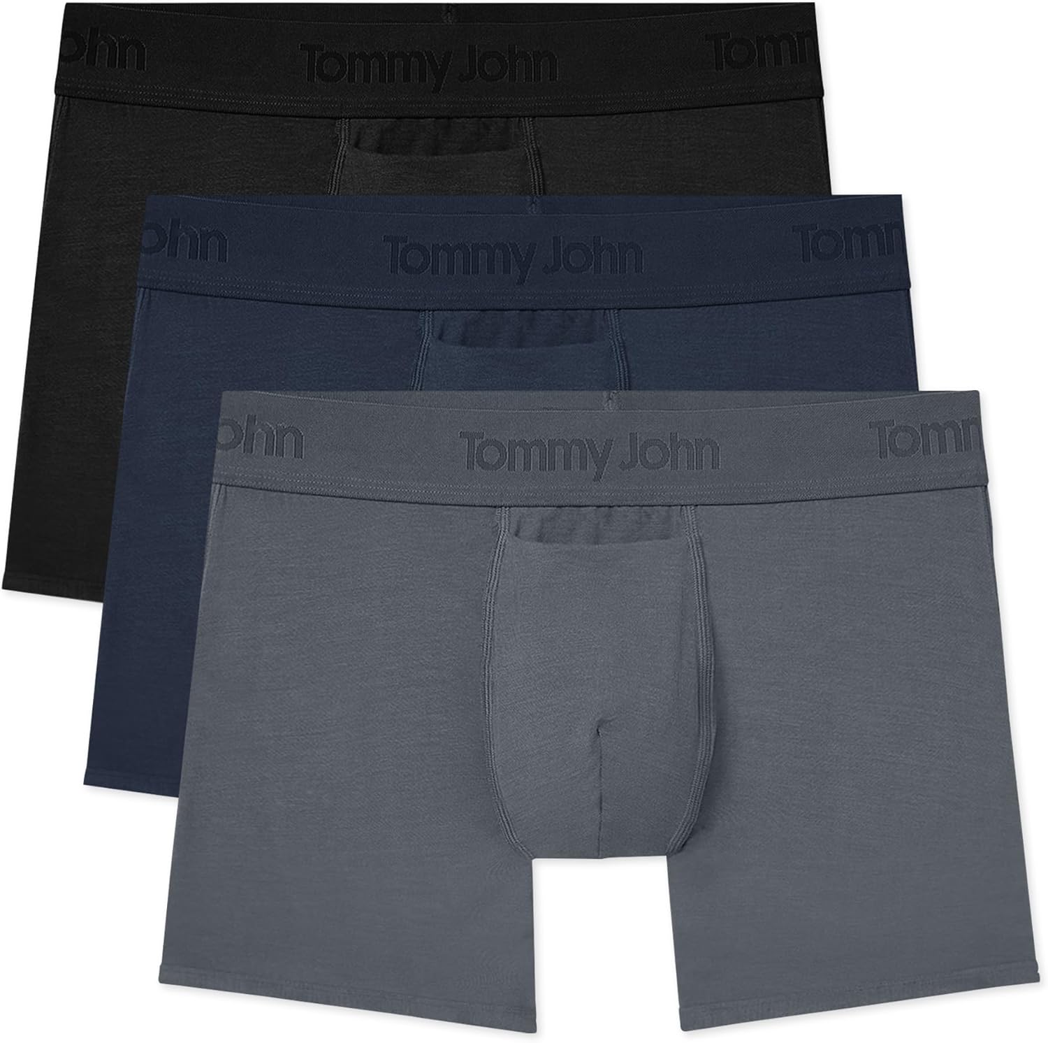 Tommy John Men's Trunk 4” Underwear, Second Skin Boxers with Supportive Contour Pouch, Soft, Breathable Stretch Fabric Boxers