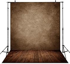 Allenjoy 8x12ft Soft Retro Abstract Brown Wall with Wood Floor Backdrop for Kids Photography Baby Newborn Cake Smash Photo Shoot Background Photographer Props