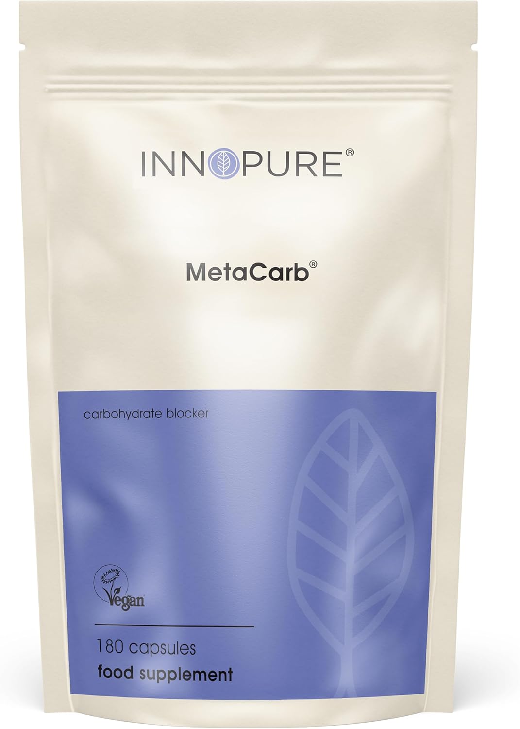 MetaCarb® GLP-1 Support – Supports Normal Blood Glucose & Carb Metabolism – with White Kidney Bean, Chromium Picolinate, Zinc, Vitamin C & B6 – UK Made, 180 Vegan Capsules