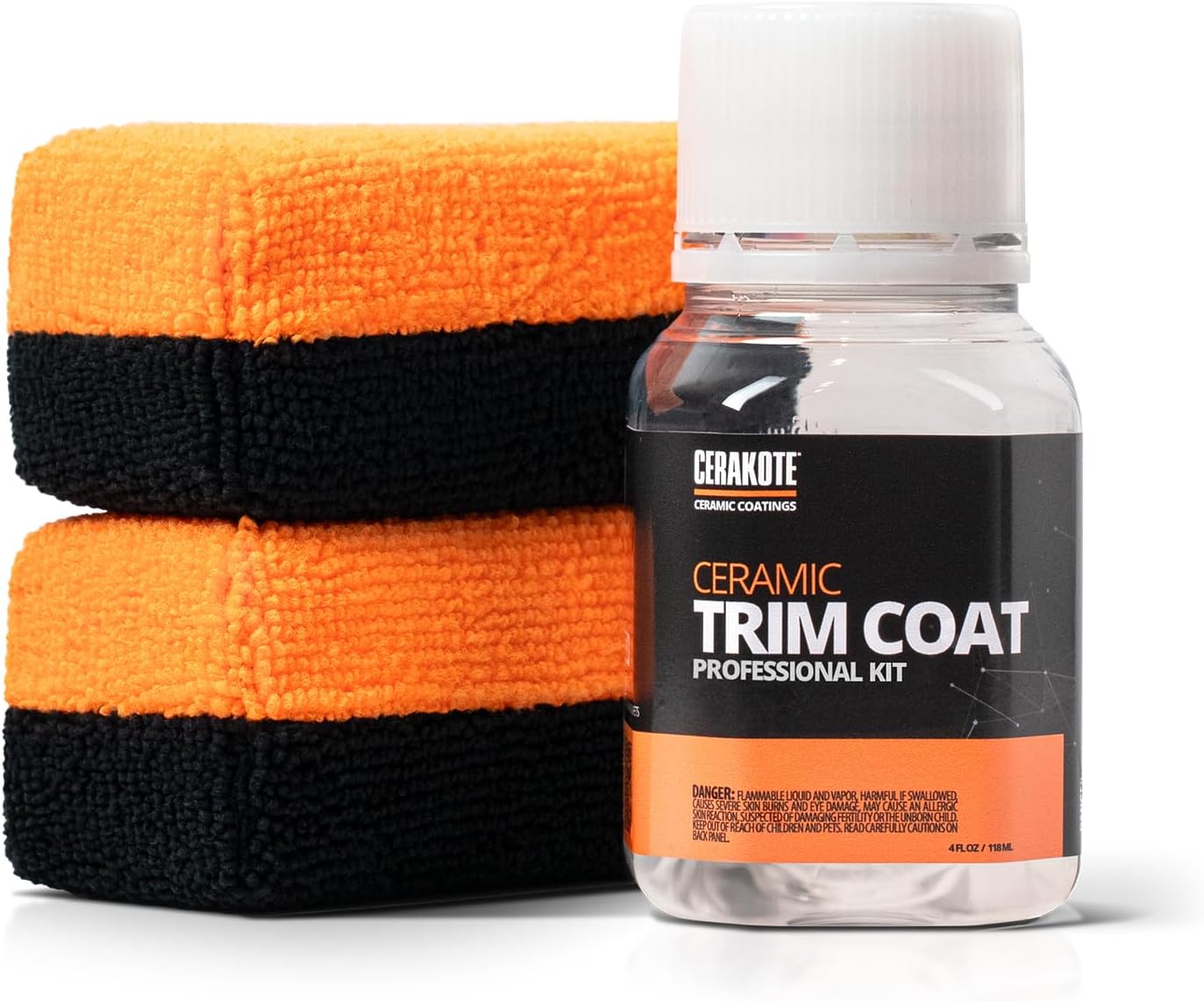 CERAKOTE® Trim Coat Professional Pack (4 oz. Bottle) - Professional Grade Ceramic Coating - Black Trim Restoration to Last Over 200 Washes