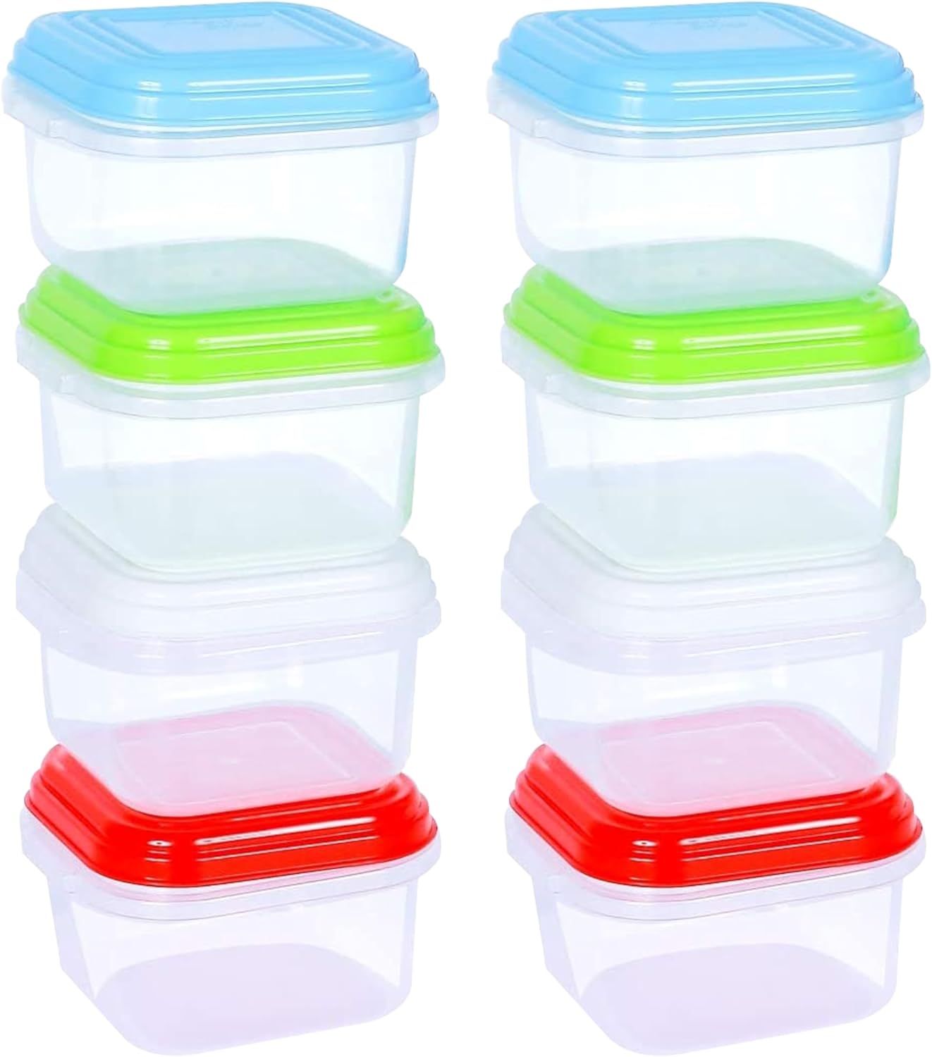 ARSUK Baby Food Storage Containers 120ml - Reusable Small Freezer Jars with Leak Proof Lids - Travel Friendly Baby Weaning Snack Pots - Dishwasher, Freezer & Microwave Safe, BPA Free (Pack of 8)