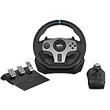 PXN V9 Gaming Steering Wheel With Pedals and Shifter 270/900° Dual-Motor Feedback Driving gaming Racing Wheel for PC,PS4,PS3,Xbox One, Xbox Series X/S,N-Switch