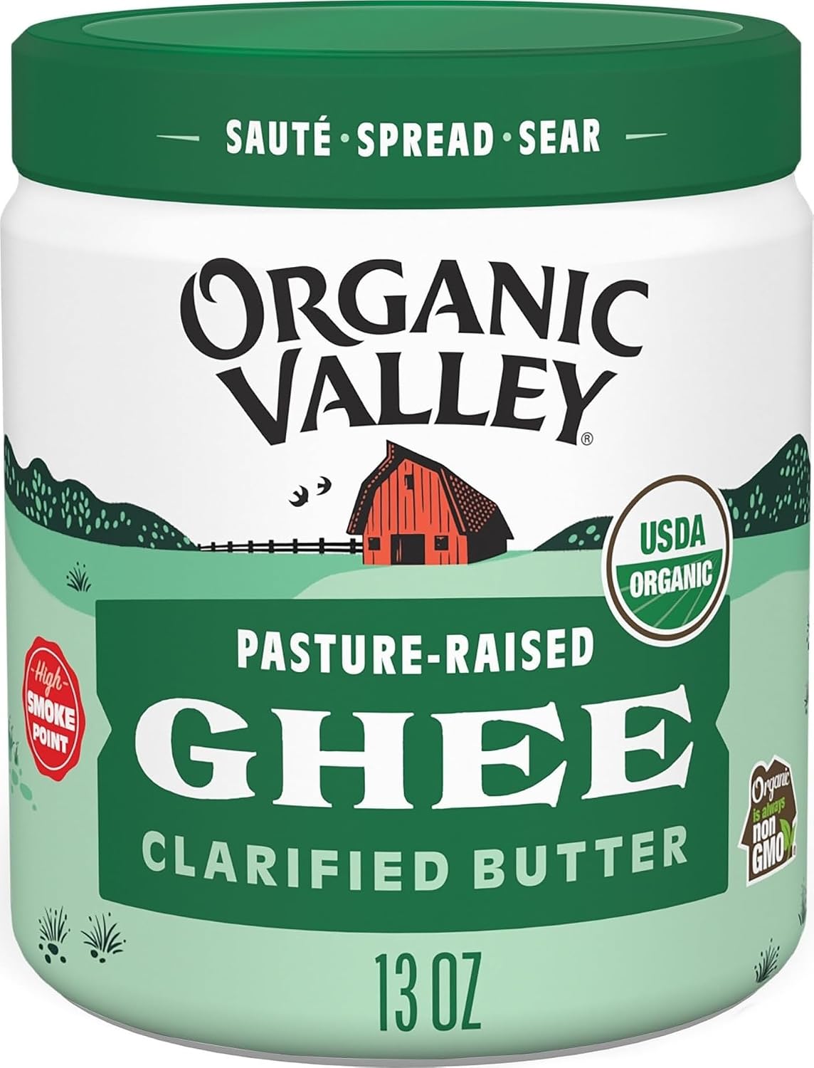 Organic Ghee, Clarified Butter, 13 oz