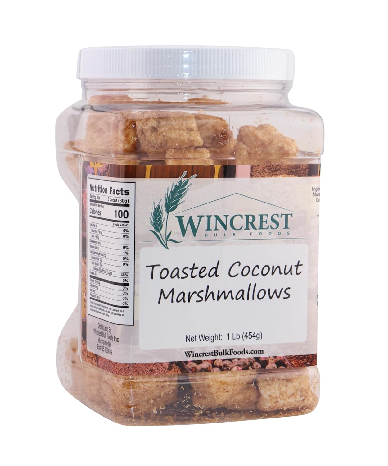 Toasted Coconut Marshmallows - 1 Lb Tub