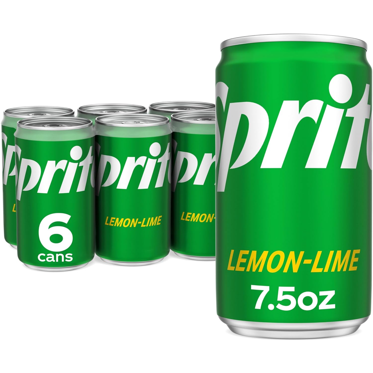 Sprite Lemon Lime Soda Soft Drinks, 7.5 fl oz, 6 Pack