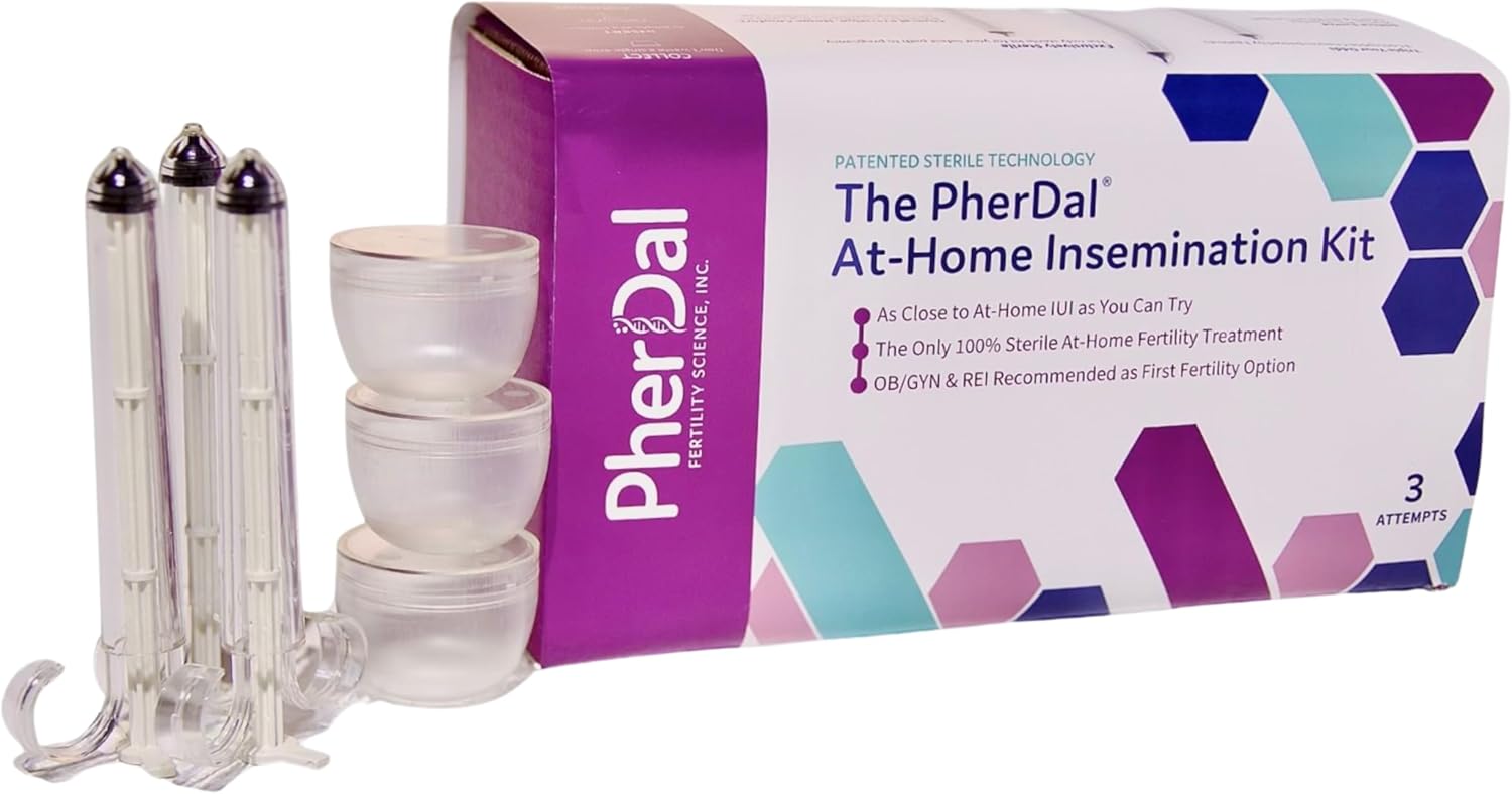 PherDal At Home Insemination Kit | Only 100% Sterile & FDA Cleared Kit | 3 Attempts at Conception | OBGYN & REI Recommended | PhD Invented | HSA & FSA Eligible | For anyone Trying to Conceive
