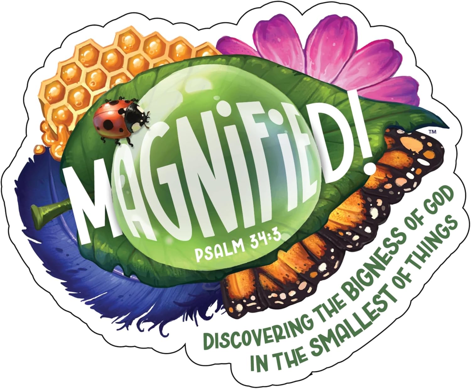 Lifeway Kids VBS 2025 Magnified! Logo Iron-On (Package of 10)