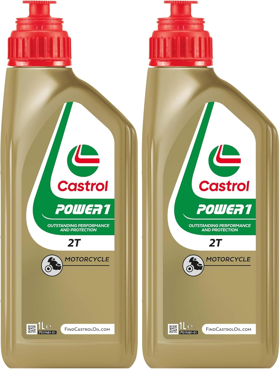 Castrol POWER1 2T Motorcycle Oil 1L (Pack of 2)