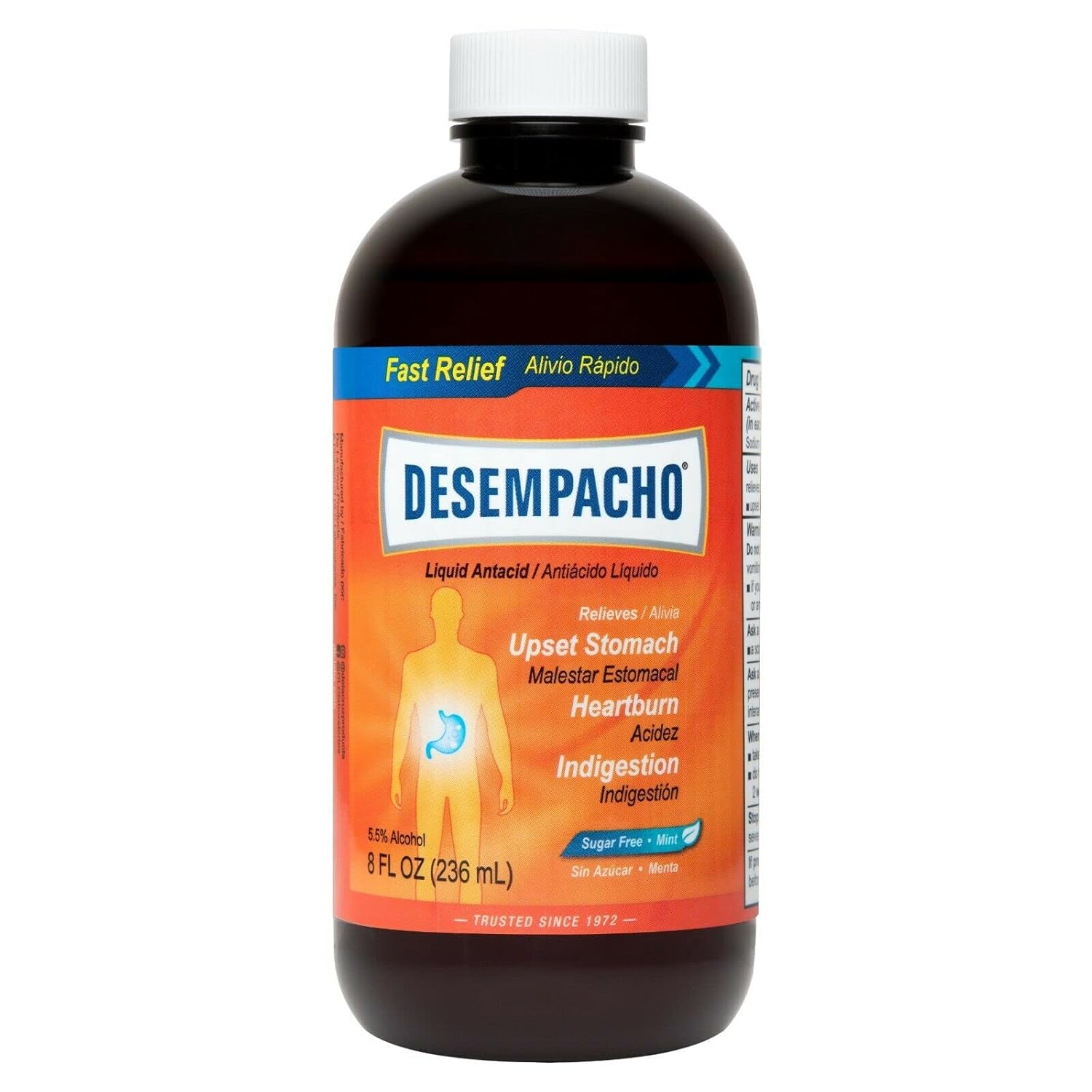 De La Cruz Desempacho Liquid Antacid - Sodium Bicarbonate Maximum Strength Heartburn and Acid Reflux Relief