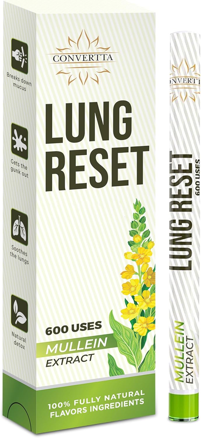 Lung Detox Mullein Diffuser Pen | Natural Mullein Leaf | Lung Health & Detox | Herbal Mullein Diffuser Pen 600 Uses