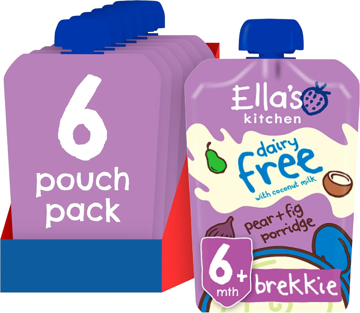 Ella's Kitchen Dairy Free Pear & Fig Porridge (Stage 1) 100g (Pack of 6)