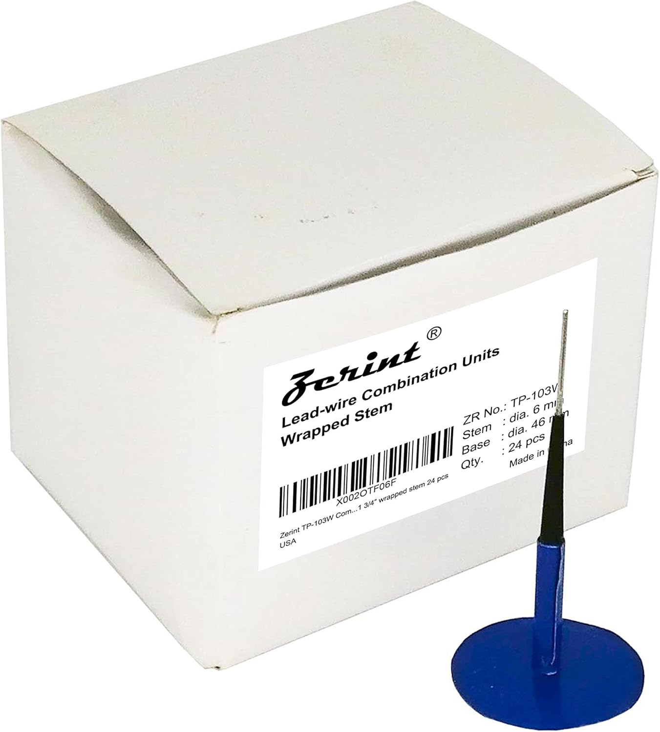 TP-103W Combination Repair Unit, Tire Repair Patch Plug 1/4" x 1 3/4" Wrapped stem 24 pcs