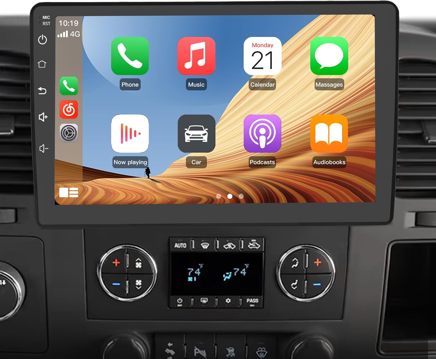 [2GB+64GB] Car Radio Stereo for Chevy Silverado 2007-2013 Tahoe Equinox GMC Sierra Yukon 10 inch Touch Screen CarPlay Android Auto