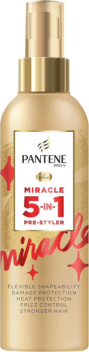 Pantene Heat Protection Spray, Leave In Conditioner, 5-In-1, 200ml, Styling Hairspray, Primer, Shaping, Protecting and Nourishing Hair Treatment