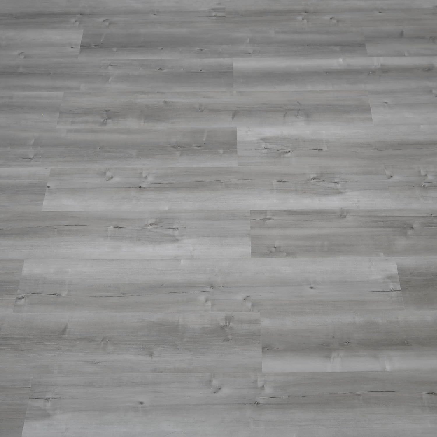 NUFLR Floor Tiles Self Adhesive Vinyl Flooring Grey Wood Effect Peel and Stick Floor Tile Vinyl Flooring Roll for Kitchen Living Room and Bathroom Planks 15X90cm 10pcs (1.35m²)