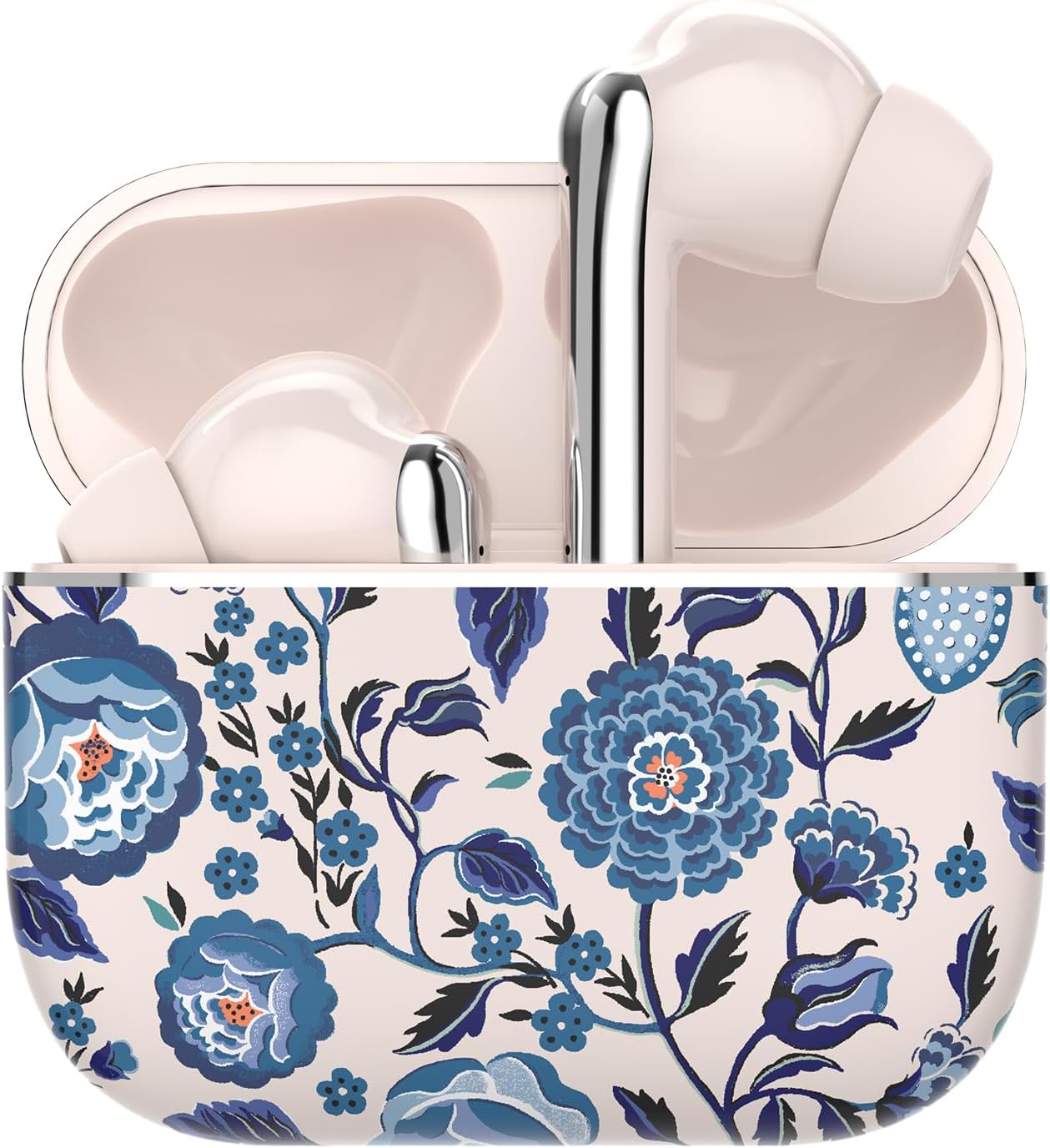 VQ Skylark TWS Wireless Earbuds - Earphones Wireless Bluetooth 5.3 with Enhanced Noise Cancelling (ENC) - Ear Buds with 10H Play Time & 45H Charging Case Backup - Cath Kidston Strawberry Garden Blue