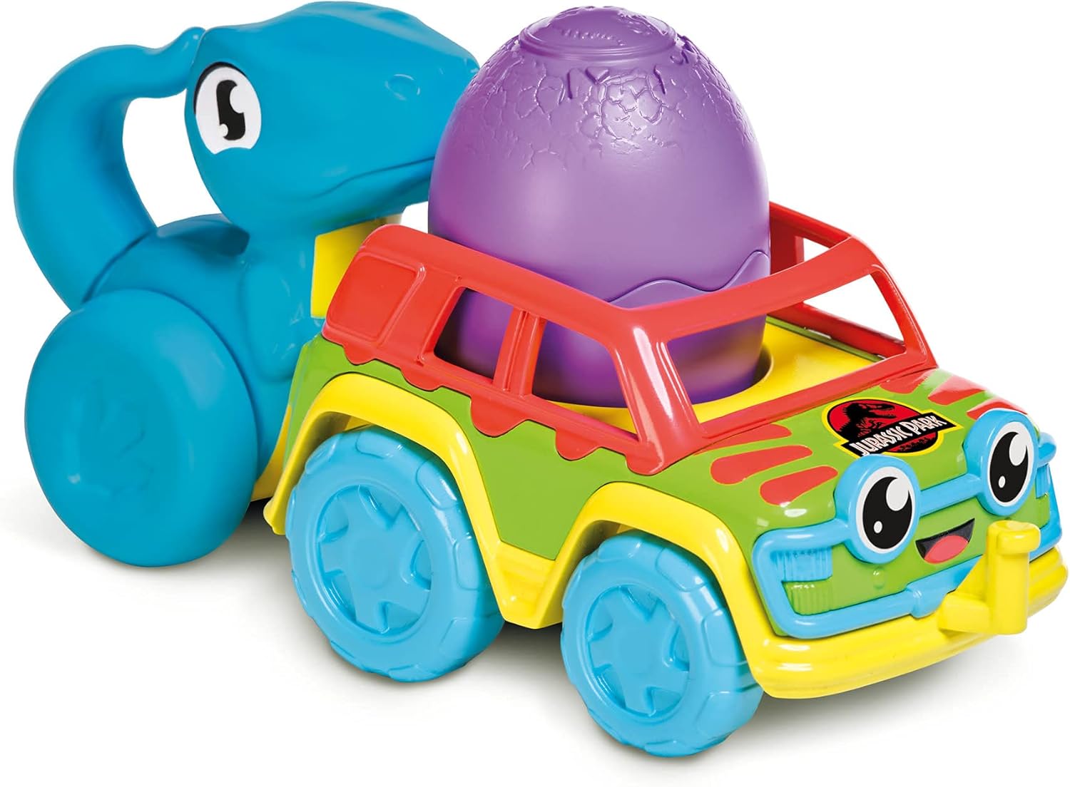 Toomies E73251 Tomy Chase & Roll Raptors, Push-Along, Dinosaur Children, Jurassic World, Educational Colours and Sound, Toy for Baby Boys & Girls 12 Months+, Multicoloured