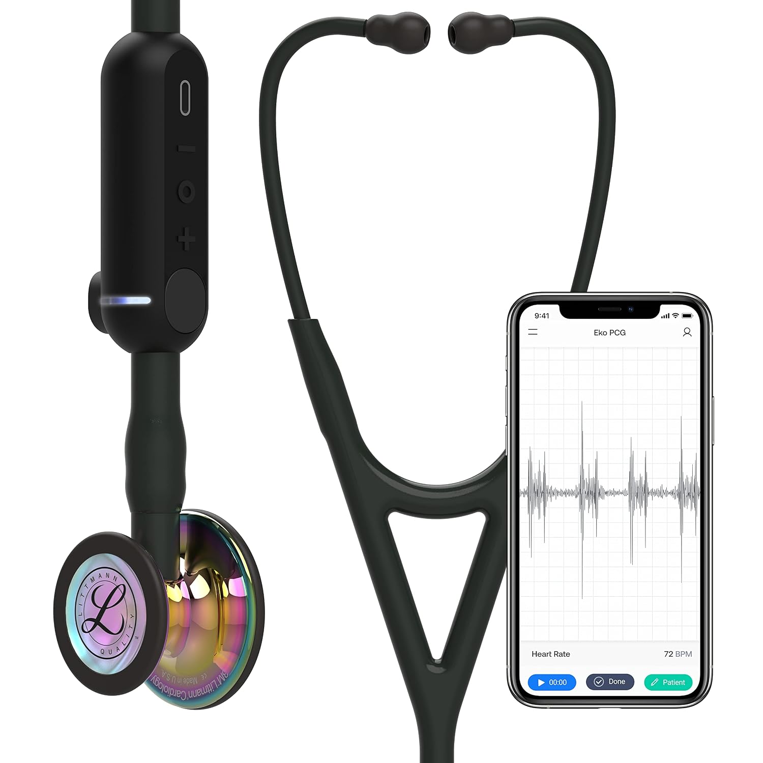 Littmann CORE Digital Stethoscope, 8572, Black Tube