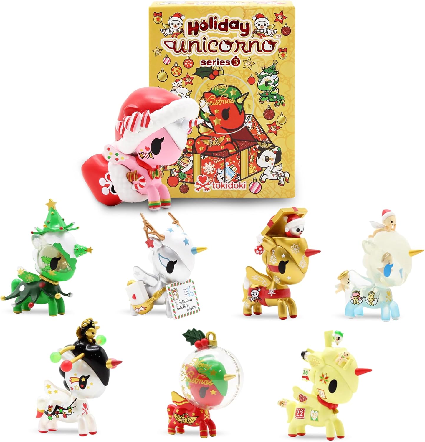 Tokidoki - Holiday Unicorno Blind Box Series 3 - Mystery Collectible Figures - Surprise Box for Unicorn Lovers - Limited Edition - Stocking Stuffer & Gift - 2.75 in - 1 Pack