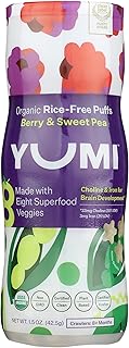 Yumi Organic Berry Sweet Pea Rice Free Puffs, 1.5 OZ