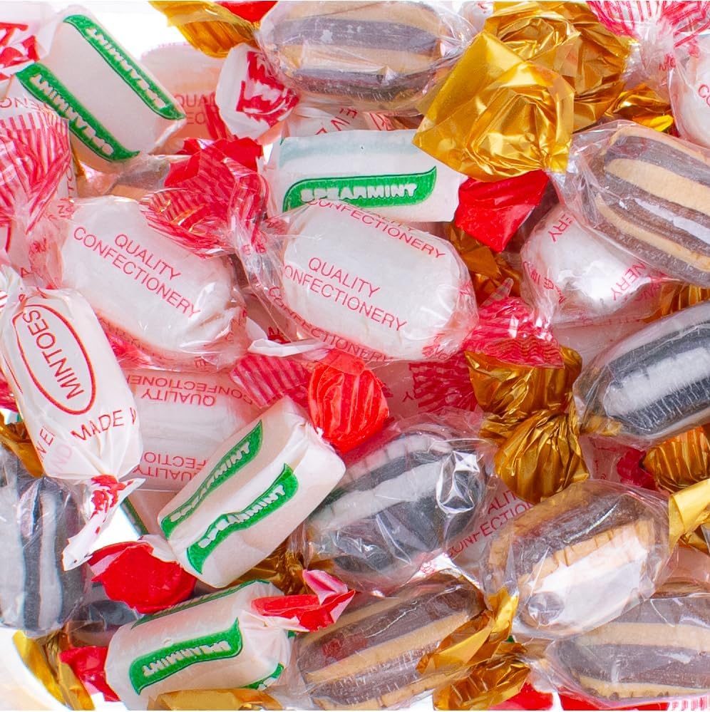 Assorted Mints - Wrapped Mint Sweets Selection - 500 Gram Bulk Bag - 500g - Assorted Sweet Pick and Mix for Parties, Gifts, and Sharing.